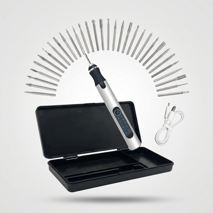 Cordless Engraving Pen — 3-Speed Kit with 30 Accessories